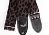 Cheetah Print Guitar Strap - Brown