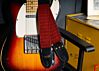 Royal Red 1970's Vintage Cloth Guitar Strap V2