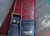 Paisley Oxblood Guitar Strap With Custom Aged Bronze Hardware 