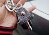 Black Sparkle Metal Flake Drum Key Holder