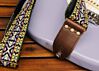 Lavender and Gold Dylan Vintage Bohemian Guitar Strap