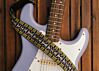 Lavender and Gold Dylan Vintage Bohemian Guitar Strap