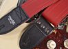 All Red Double Stitch Guitar Strap 