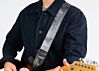 Gun Metal Faux Lizard Skin Guitar Strap - 38 Made