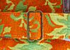 Mozart Avocado True Vintage 60's Orange Floral Psychedelic Guitar Strap v3