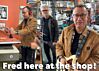 Fred Armisen visits COUCH guitar straps