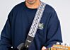 Bohemian Grey Ghost Hippie Weave Guitar Strap 