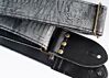 Gun Metal Faux Lizard Skin Guitar Strap - 38 Made