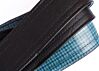 Reverse GTO Black Guitar Strap -Blue Vintage GTO on the inside