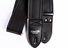 Reverse GTO Black Guitar Strap -Blue Vintage GTO on the inside