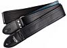 Reverse GTO Black Guitar Strap -Blue Vintage GTO on the inside