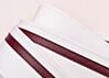 Bright White and Oxblood Racer X Guitar Strap