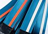 Jet Age Blue and White Racer X Guitar Strap