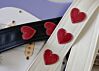 Limited Edition Red Sparkle Hearts Guitar Strap 