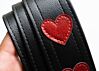 Limited Edition Red Sparkle Hearts Guitar Strap 