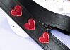 Limited Edition Red Sparkle Hearts Guitar Strap 