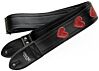 Limited Edition Red Sparkle Hearts Guitar Strap 