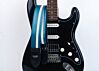 Jet Age Blue and White Racer X Guitar Strap