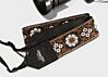 Cork and Brown Flowers Camera Strap