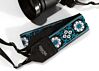 Cork and Turquoise Flowers Camera Strap