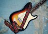 Buckskin Hendrix Woven Guitar Strap Made Of Recycled Seatbelt and Vegan Leather 