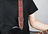 Buckskin Hendrix Woven Guitar Strap Made Of Recycled Seatbelt and Vegan Leather 