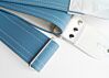 Lake Placid Blue Double Stitch Guitar Strap 