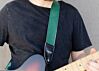 Green sparkle guitar strap from Couch! 