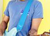 Detroit Blue Monochrome Racer X Guitar Strap