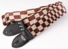 The Pasha - Burgundy & White Guitar Strap