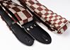 The Pasha - Burgundy & White Guitar Strap