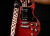 The Pasha - Burgundy & White Guitar Strap