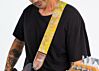 Mozart Avocado True Vintage 60's Golden Floral Psychedelic Guitar Strap v3