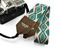 Southwestern Print Native American Camera Strap- Salmon