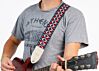 The Geo Knievel ’70s Red, White & Blue Hippie Weave Guitar Strap