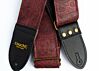 Paisley Oxblood Guitar Strap With Custom Aged Bronze Hardware 