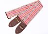 Dylan Pink and White Hippie Weave Boho Guitar Strap