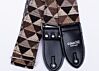 Black Triangle Pyramid Geometric Guitar Strap - 2" 
