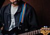 The Jet Age Blue and Orange Racer X Guitar Strap - v5