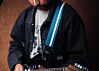 Jet Age Blue and White Racer X Guitar Strap