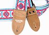 The Couch Imagining Sun Vintage Hippie Weave Boho Guitar Strap - Pink and Sky