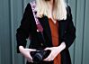 Psychedelic White Red And Blue Camera Strap
