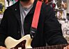 All Red Double Stitch Guitar Strap 