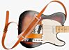 Slim 60's Guitar Strap - Classic Bucksin Inspired Natural Toned 
