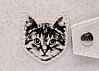 Silver Sparkle Cat Billfold Wallet