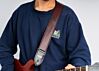 Oxblood Faux Lizard Skin Guitar Strap