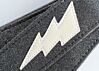 Silver Sparkle Lightning Bolt Guitar Strap- Metal Flake 