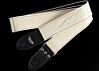 Silver Sparkle Lightning Bolt Guitar Strap- Metal Flake 