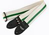 Bright White w/ Kelly Green Racer X Guitar Strap