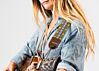 Lavender and Gold Dylan Vintage Bohemian Guitar Strap
